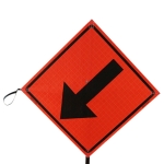 Roll Up Sign & Stand - Arrow Symbol Reflective Roll Up Traffic Sign